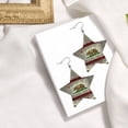 thumbnail image 4 of Leather Earrings Dangle For Women California Republic Flag Trendy Star Earrings Lightweight Fashion, 4 of 6