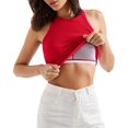 thumbnail image 3 of Camiseta sin mangas SUUKSESS 2025 para mujer, acolchada, algodón acanalado, color rojo S, 3 of 6