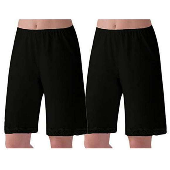 Lucakuins - Pantalones cortos para dormir de color sólido para mujer, pantalones cortos elásticos diarios de cintura alta Lucakuins moda