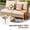 Grey, variant on Vicllax 2 Pieces Wicker Outdoor Patio Conversation Set, No-Arm Sectional Sofa with Cushions for Garden, Yellow