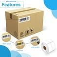 thumbnail image 4 of NineLeaf 8 Rolls Compatible for DYMO 30253 1-1/8 in x 3-1/2 in 2-up Address Barcode Labels, 700 Labels Per Roll, 4 of 7