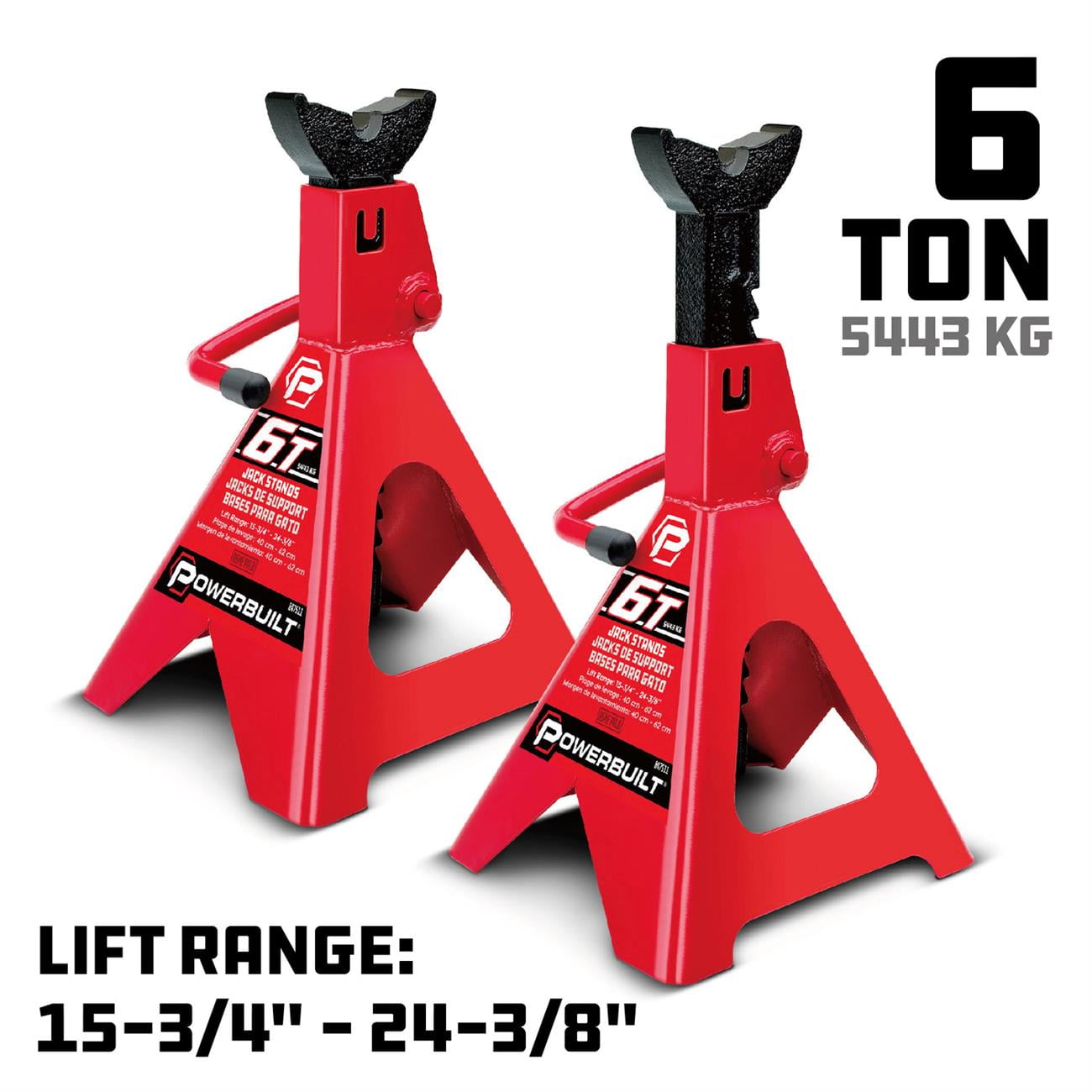 Jack Stand Storage Rack Wall Mount and 6-Ton Jack Stands