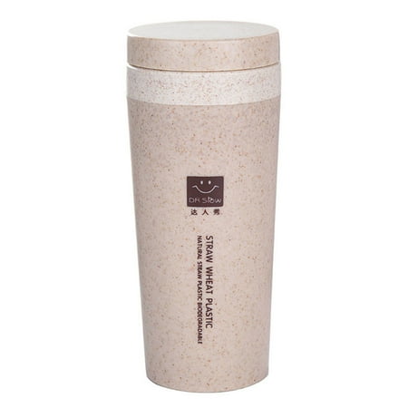 

Doublelift HOT Travel Mug Office Coffee Tea Bottle Cups Straw Plastlc Thermal