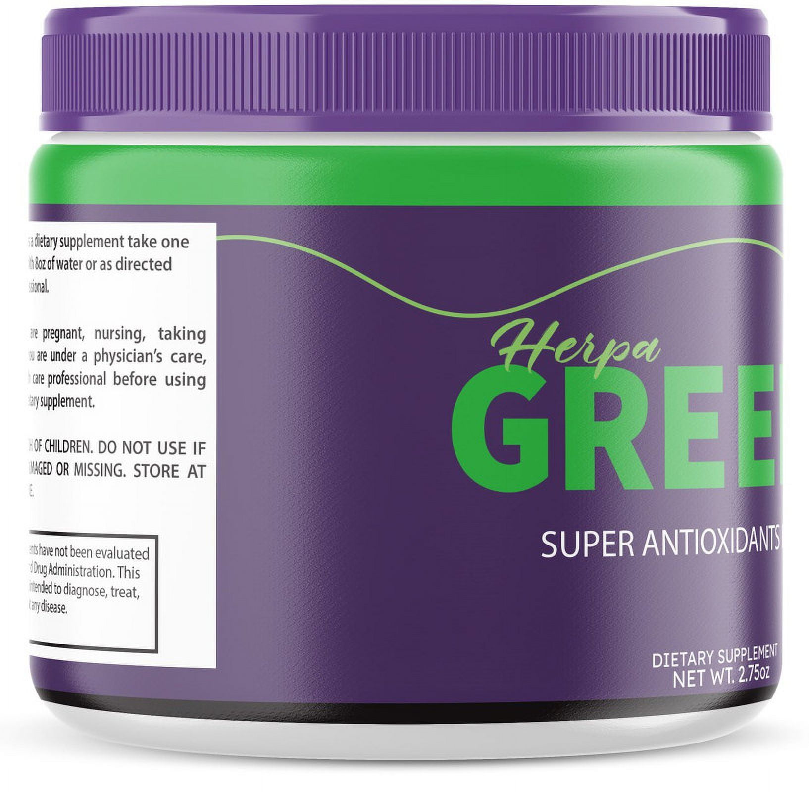 (2 Pack) Herpa Greens, Official Natural Weight Loss Supplement, Daily Nutritional Powder for Digestive Wellness and Weight Management, HerpaGreens Reviews (60 Servings)