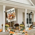 thumbnail image 2 of Fall Floral Pumpkins House Flag 28x40 Inch Double Sided for Outside Large Welcome Burlap Autumn Mason Jar Holiday Yard Decoration CF1548-40, 2 of 6