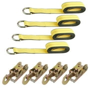 HilldaAline, 12inch Cars Hauler Tow Dolly Tire Traction Wheel Tie Down Strap Transport Band, yellow