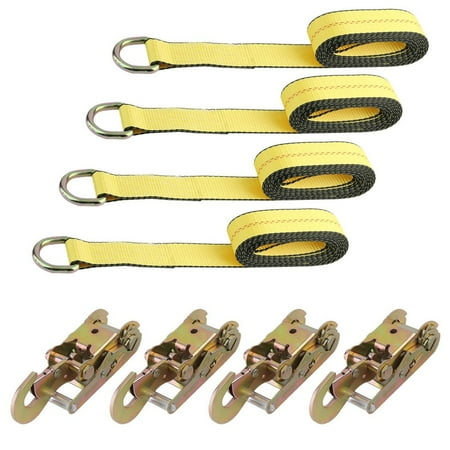 HilldaAline, 12inch Cars Hauler Tow Dolly Tire Traction Wheel Tie Down Strap Transport Band, yellow