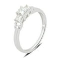 thumbnail image 4 of 1.0 Carat T.W. Princess Diamond 14K White Gold 3 Stone Engagement Ring. (J/I2-I3), 4 of 5