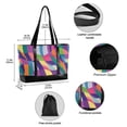 thumbnail image 2 of FORMRS Canvas Laptop Tote Bag for Women with 15.6" Computer Compartments Shoulder Handbag, Colorful Wavy Pattern, 2 of 7