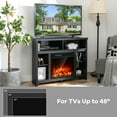 thumbnail image 4 of Gymax 41.5'' Corner Fireplace TV Stand Storage Cabinet Electric Space Heater Black, 4 of 10