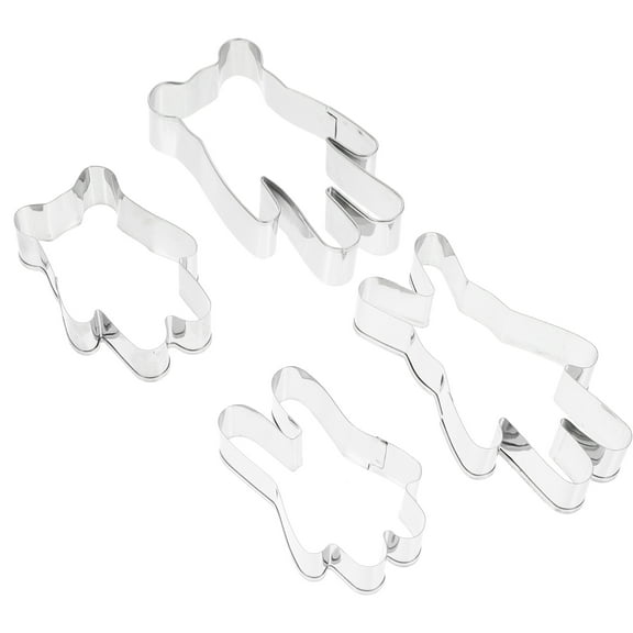 Bear Rabbit Cookie Mold 4 Pcs Cutters for Baking Animal Crackers Biscuits Stainless Steel