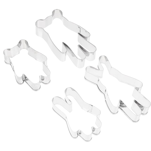 IDEANATEGRATE 4Ud De Para Galletas En Acero Inoxidable Con Formas De Oso Y Para Repostería