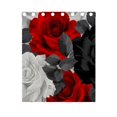 thumbnail image 5 of Red Grey Roses Flowers Curtains Black Out 63 Inch Length Curtains for Sliding Glass Doors Bedroom Living Room 2 Panels Set, 5 of 5