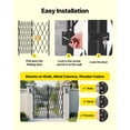 thumbnail image 5 of VEVOR Double Folding Security Gate, Lockable Scissor Gate with 360° Swivel Casters, Outdoor Barricade Steel Retractable Gates, for Entry Security, Garage, Warehouse & Pool, 145.67 x 86.81 in (W x H), 5 of 9