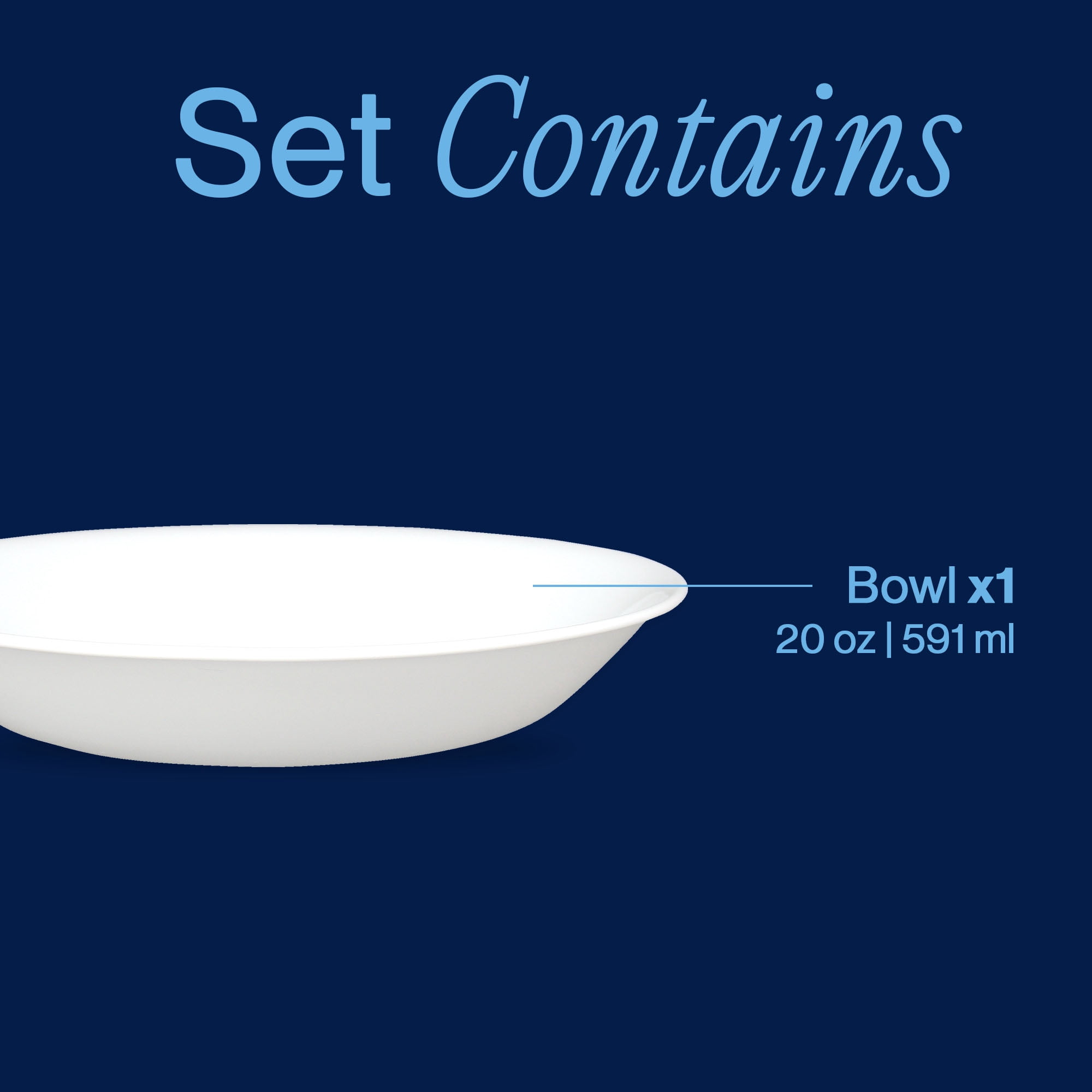 (6 pack) Corelle® Winter Frost White, Pasta Bowl, 20-oz