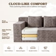 thumbnail image 5 of HSUNNS 71" 3 Setaser Sofa, Comfy Extra Deep Seat 3 Seater Couch for Living Room with Soft Upholstered and Side Pockets, Free 3 Pillows, No Assembly Required, Grey, 5 of 7