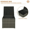 thumbnail image 5 of 4-Piece Rattan Patio Furniture Sets, Wicker Bistro with Ottoman Coffee Table Sectional Sofa Set Q12530, 5 of 12