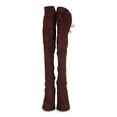 thumbnail image 4 of New Women Wild Diva Amaya-01 Faux Suede Thigh High Drawstring Chunky Heel Boot, 4 of 6