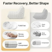 Cottinch Giant Bean Bag Chair Lazy Floor Sofa for Adults, Teens, Memory Foam Sofa Fireside Togo Chair Suede Lounger Couch for Living Room, Bedroom, White
