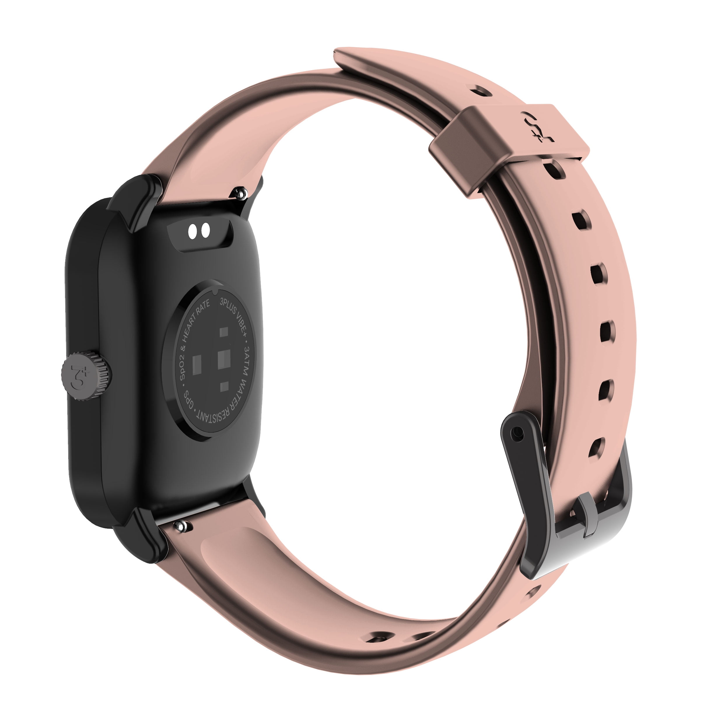 3Plus Vibe Plus 2 Smart Watch - Rose Gold Band (Unisex, for Adults, Children, Teens, and Seniors)