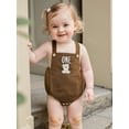 thumbnail image 6 of BemeyourBBs Infant Baby Boys First Birthday Outfit 1st Years Old Birthday Clothes Corduroy Rompers Overalls Bear Planet Sun Rugby Embroidery Buttons Sleeveless Bodysuits Jumpsuits Playsuit, 6 of 9