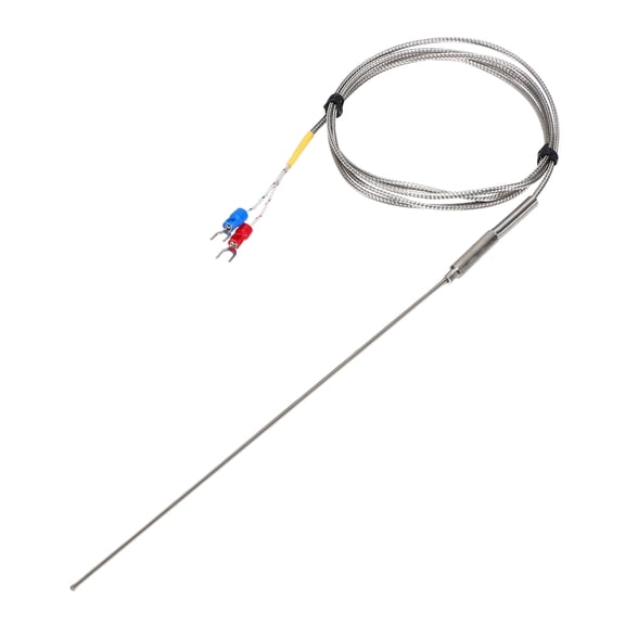 Uxcell K Type Thermocouple Temperature Sensor Probe 2x200mm 4.9ft Wire 0 to 1100°C(32 to 2012°F) Stainless Steel