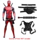 thumbnail image 3 of Disfraz de Deadpool para niños y adultos, disfraz de superhéroe con máscara, mono, vestido de fiesta, 3 of 5