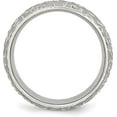 thumbnail image 3 of Chisel Stainless Steel Brushed and Polished Textured 8.2mm Band - Ring Size 8.5, 3 of 8
