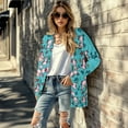 thumbnail image 5 of SCRAWLGOD Cartoon Axolotl Women's Cardigan Jacket Lightweight Sweatshirts for Women Long Sleeve Ladies Cardigan with Pockets Size S Elastic Fall Cardigan for Women Trendy, 5 of 7