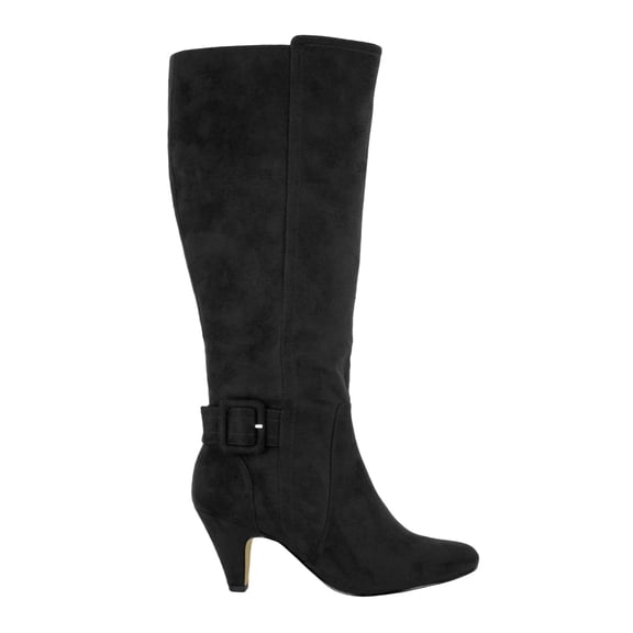 BELLA VITA Womens Black Buckle Accent Padded Troy Ii Almond Toe Zip-Up Heeled Boots 8 M