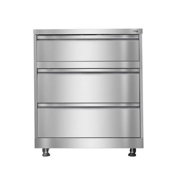 Gabinete De Acero Inoxidable De 3 Cajones Thor Kitchen