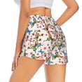 thumbnail image 3 of Goofa Floral With Butterflies Printed Women 2 in 1 Running Shorts,Quick Dry Athletic Workout Shorts,High Waisted Athletic Shorts with Liner Pockets-Large, 3 of 9