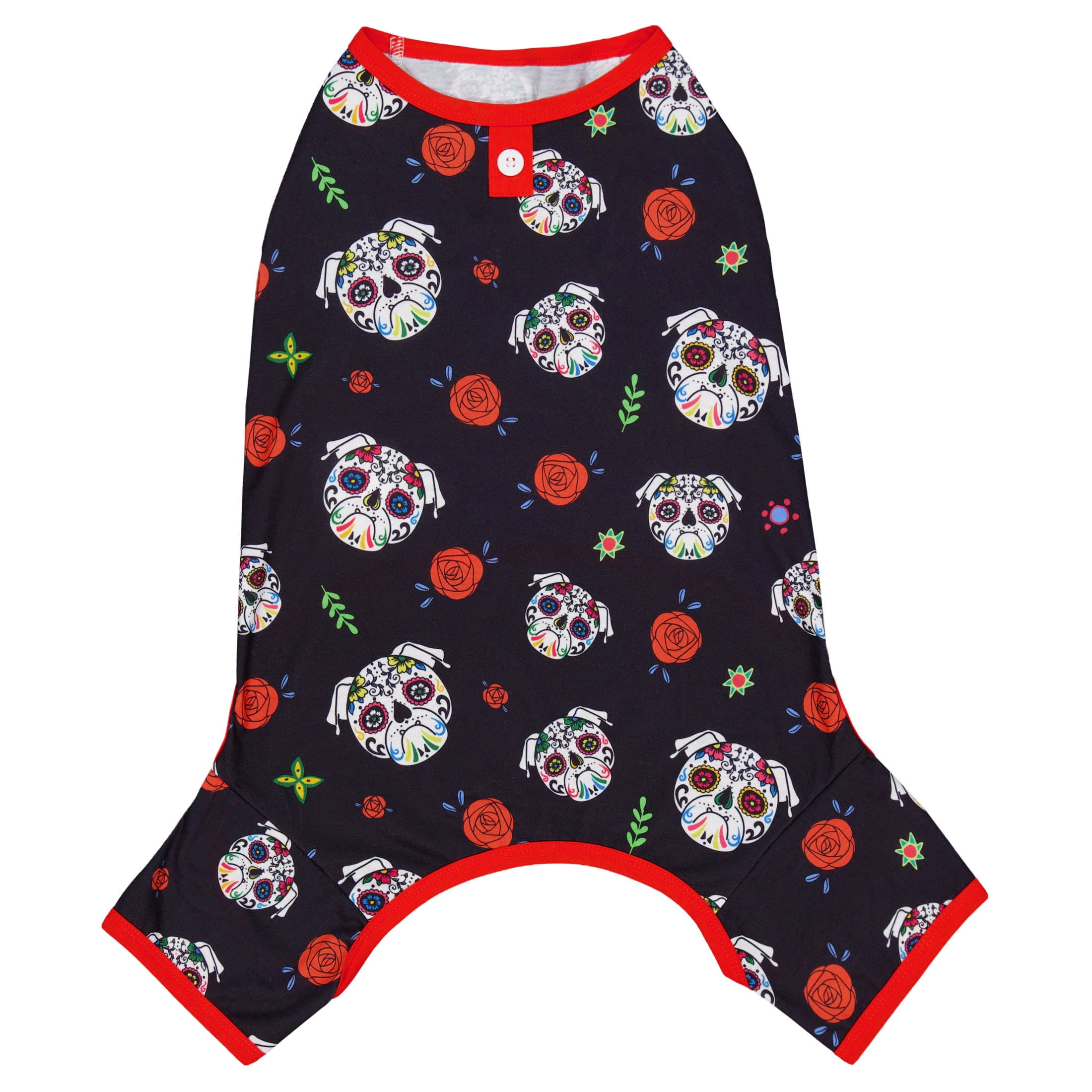 Vibrant Life Halloween Pajamas for Dogs, Day of the Dead, Multicolor, M