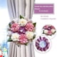 thumbnail image 2 of Paquete de 2 soportes (púrpura-rojo) alzapaños de cortina con flores hechas a mano, elegantes alzapaños para decorar tu habitación, hogar, balcón, 2 of 5