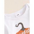 thumbnail image 5 of Suealasg 2Pcs Baby Boys Girls Halloween Outfit 3 6 9 12 18 Months Infant Boy Girl Long Sleeve Pumpkin Print Romper Suspender Pants Sets, 5 of 7