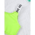 thumbnail image 5 of renvena Kids Girls Yoga Ballet Crop Tops Activewear Training Sports Camis Vest Dancewear Fluorescent Green 10, 5 of 7