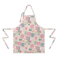 thumbnail image 2 of Pioneer Flower Floral Print Pattern Apron for Women and Men, Cotton Linen Waterproof with Pockets, Adjustable, 33x27 Inch for Kitchen, Gardening, BBQ, Salon, 2 of 6
