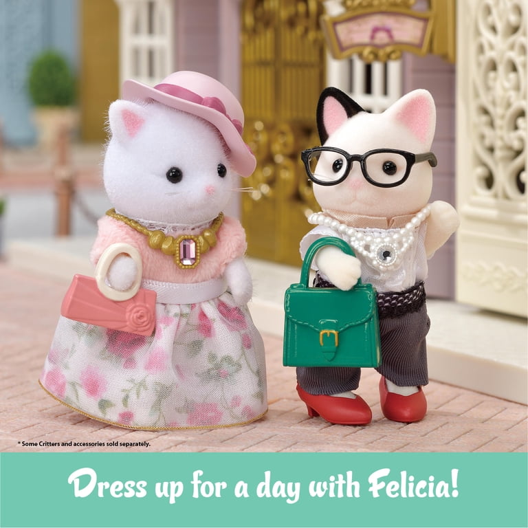 Calico Critters Fashion Playset, Persian Cat Dollhouse with Figure