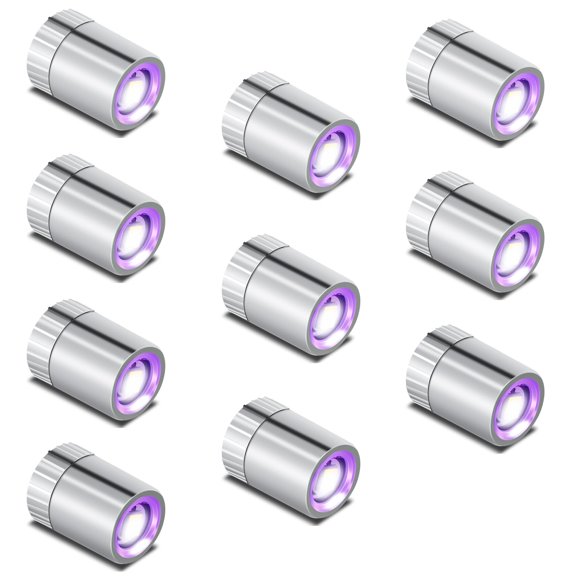 Mini luces LED FNHMSL de 10 piezas, moradas, a batería