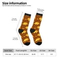 thumbnail image 4 of Goofa Dinosaurs and Leaves Printed Men's Crew Socks, Soft Durable Breathable Moisture-Wicking with Odor Control Cotton socks, 4 of 9