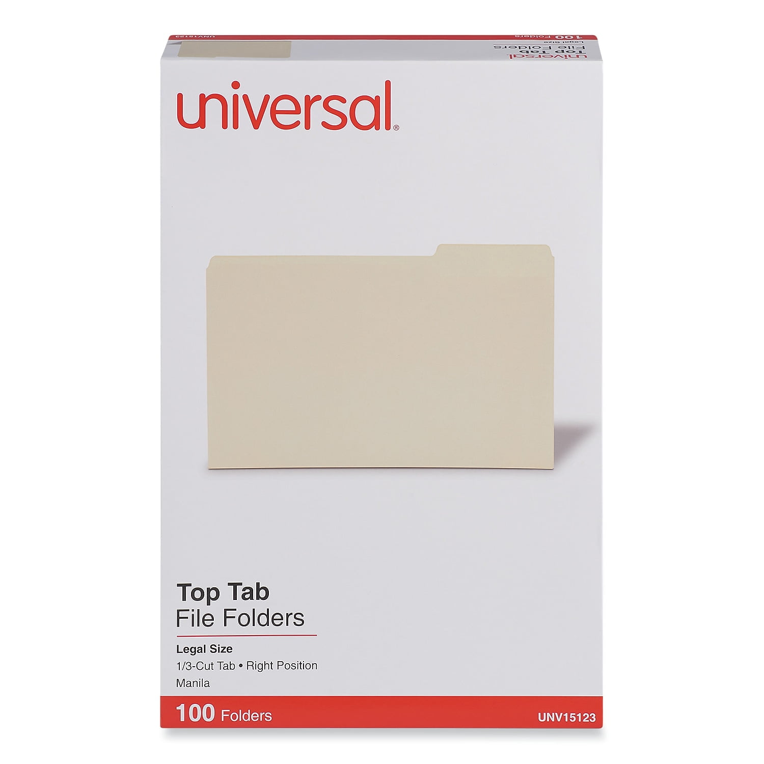 1/3-Cut Top Tabs Right Position Legal Size 11 pt. Manila File Folders (100-Piece/Box)