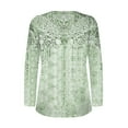 thumbnail image 5 of YDKZYMD Women's Black V Neck Clothes Cute Printed T Shirts Plus Size 3/4 Sleeve Blouses Graphic Casual Sexy Tops for Women Green L, 5 of 5
