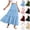 A-Blue, variant on Turilly Summer Skirts for Women Boho High Waist Maxi Skirt Floral Print Tiered Ruffle Beach Holiday Long Skirt