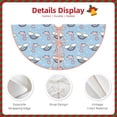thumbnail image 4 of Daiia Rainbow Dinosaur Drawing Merry Christmas Tree Skirt , Xmas Large Lace-up Tree Skirt, Santa Snowflakes Rustic Home Decorations New Year Party Farmhouse Decor-30", 4 of 7