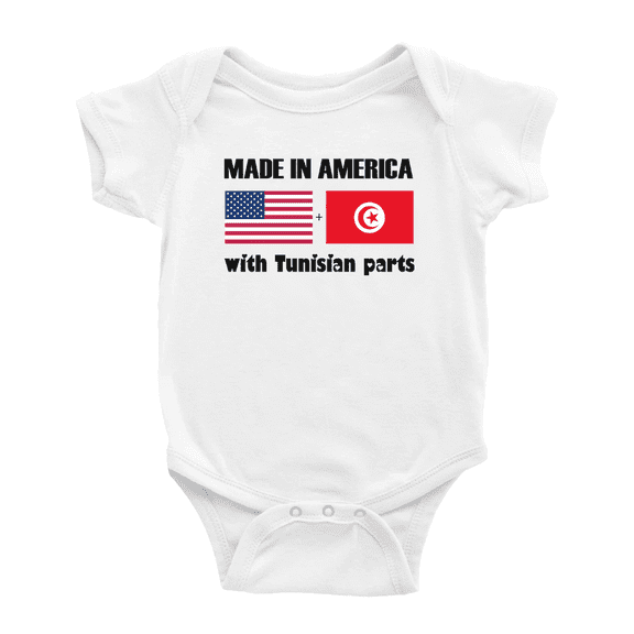 Made In America With Tunisian Parts Cute Baby Clothing Bodysuits For Boy Girl