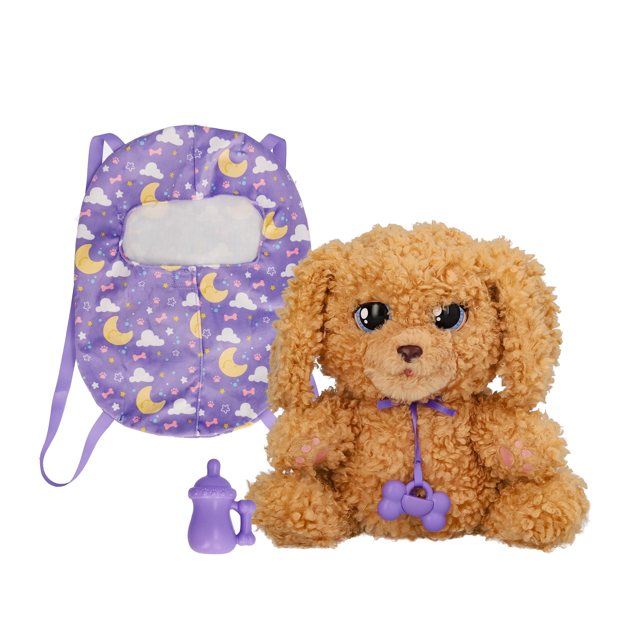 Baby Paws - Interactive Labradoodle Plush Toy Puppy & Backpack Carrier, with 15+ Sounds & Reactions, Gifts for Kids, Ages 18M+