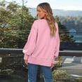 thumbnail image 3 of OBEEII Womens Plus Size Sweatshirts Long Sleeve Tops Solid Color Oversized Pullover Tops Loose Athletic Tracksuit Casual Y2K Sweat Shirts, 3 of 6