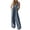 Light Blue, variant on Vhkiploz Plus Size Wide Leg Jumpsuits for Women's One-Piece Summer Beach Sweatsuits Solid Color V-Neck Sleeveless Rompers with Pockets