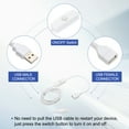 thumbnail image 4 of Cable de Extensión USB Uxcell con Interruptor, Cable de Alimentación con Interruptor de Botón Inline para Tira LED Lámpara de Escritorio Blanco 6.56 ft 1, 4 of 7