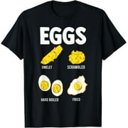 AAKMWHZC Eggs Scrambled Fried Omelet Breakfast Brunch Cute Food Gift T Shirt-M